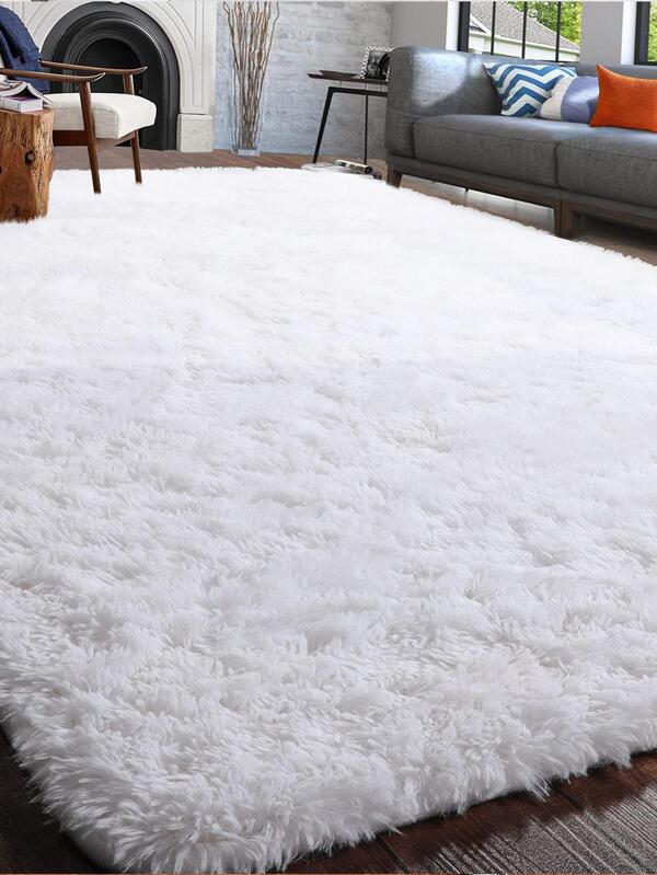 Soft Modern Large Shaggy Area Rug, Suitable For Bedroom, Living Room, Dorm, Home Decor, Fluffy Plush, Comfortable White, Can Be Used As Decorative Carpet